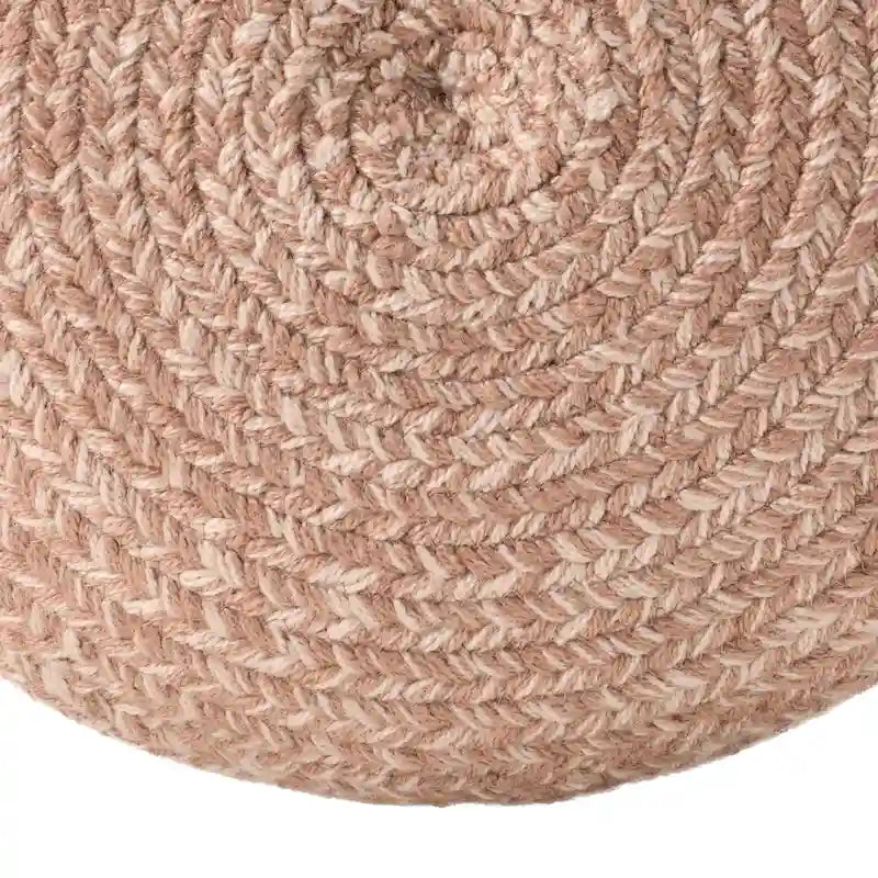 Pouffe/Repose-pieds d'intérieur/extérieur rond en polyester Saba Solar – 45 x 45 x 30 cm
