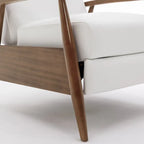 Fauteuil inclinable à pousser en bois Sienna