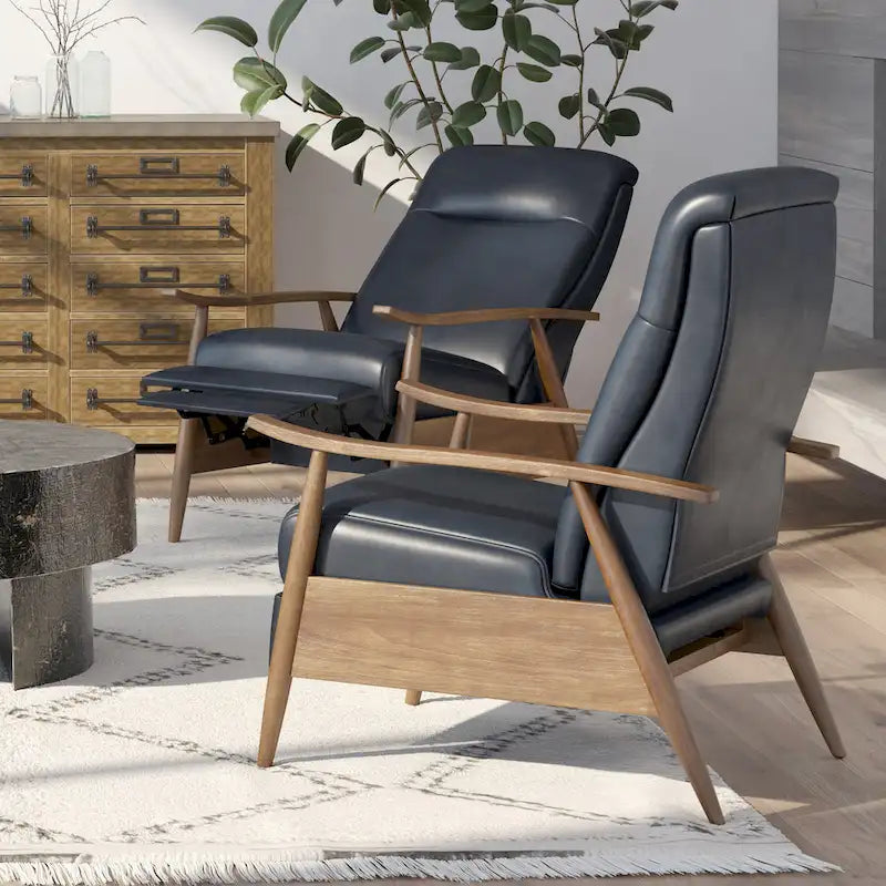 Fauteuil inclinable à pousser en bois Sienna