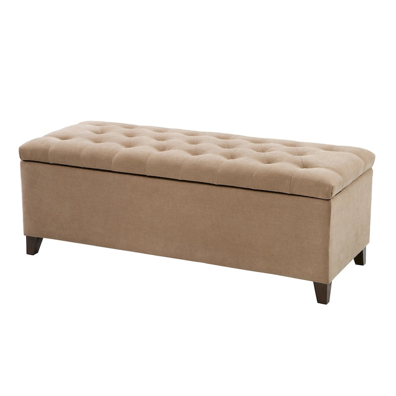 Banc de rangement capitonné Sasha à dessus touffeté