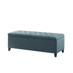 Banc de rangement capitonné Sasha à dessus touffeté