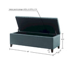Banc de rangement capitonné Sasha à dessus touffeté