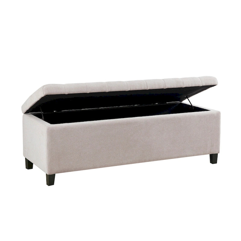 Banc de rangement capitonné Sasha à dessus touffeté