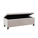 Banc de rangement capitonné Sasha à dessus touffeté