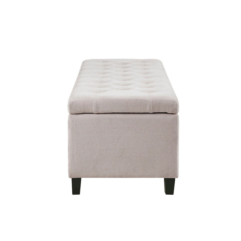 Banc de rangement capitonné Sasha à dessus touffeté