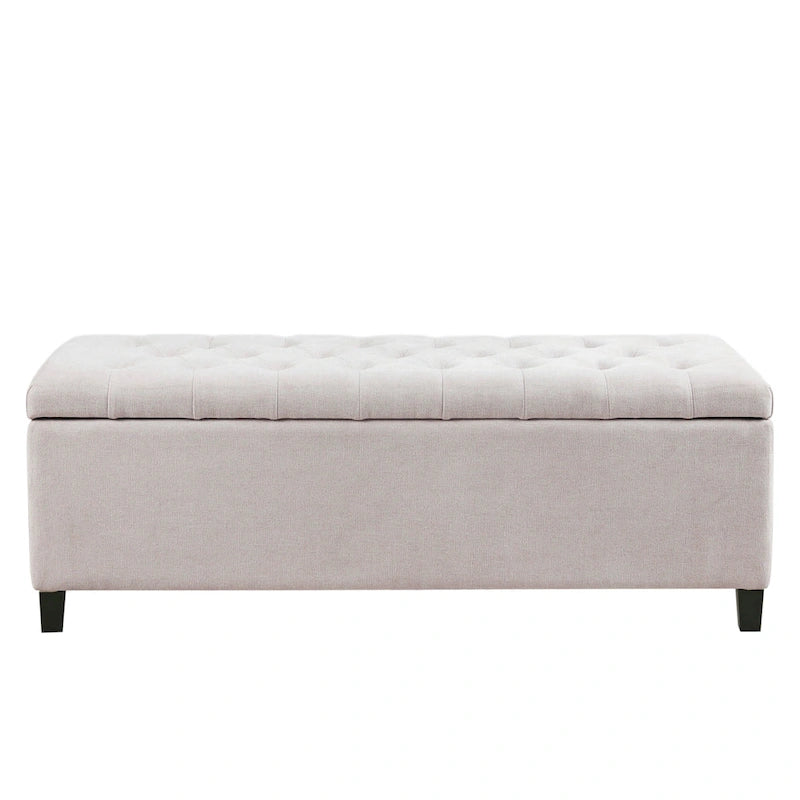 Banc de rangement capitonné Sasha à dessus touffeté