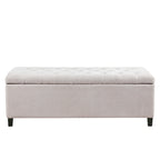 Banc de rangement capitonné Sasha à dessus touffeté