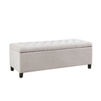 Banc de rangement capitonné Sasha à dessus touffeté