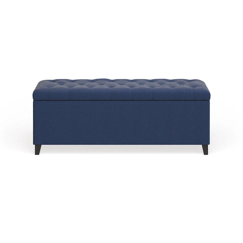 Banc de rangement capitonné Sasha à dessus touffeté
