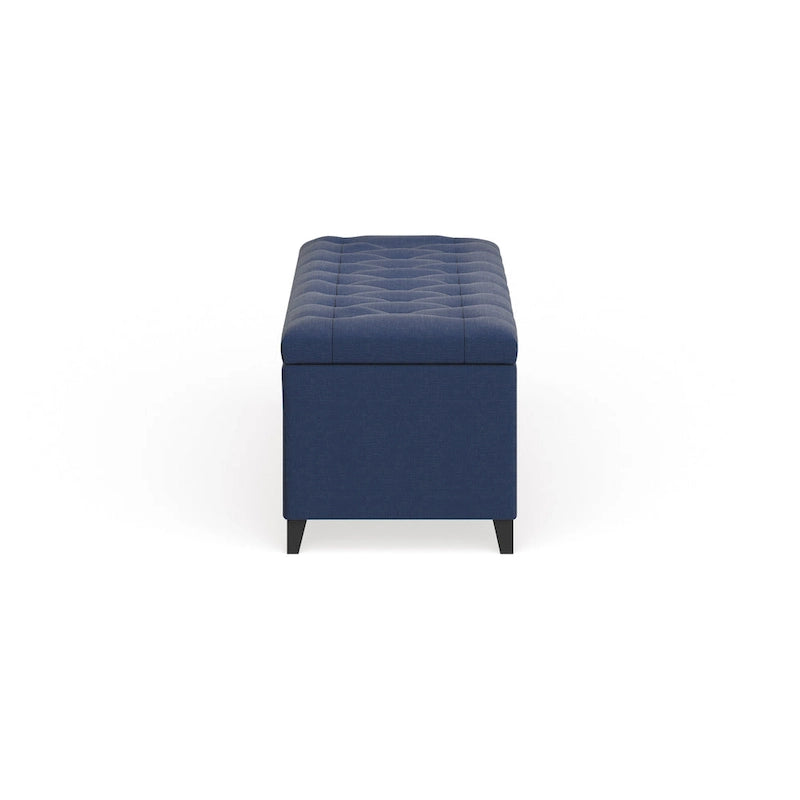 Banc de rangement capitonné Sasha à dessus touffeté