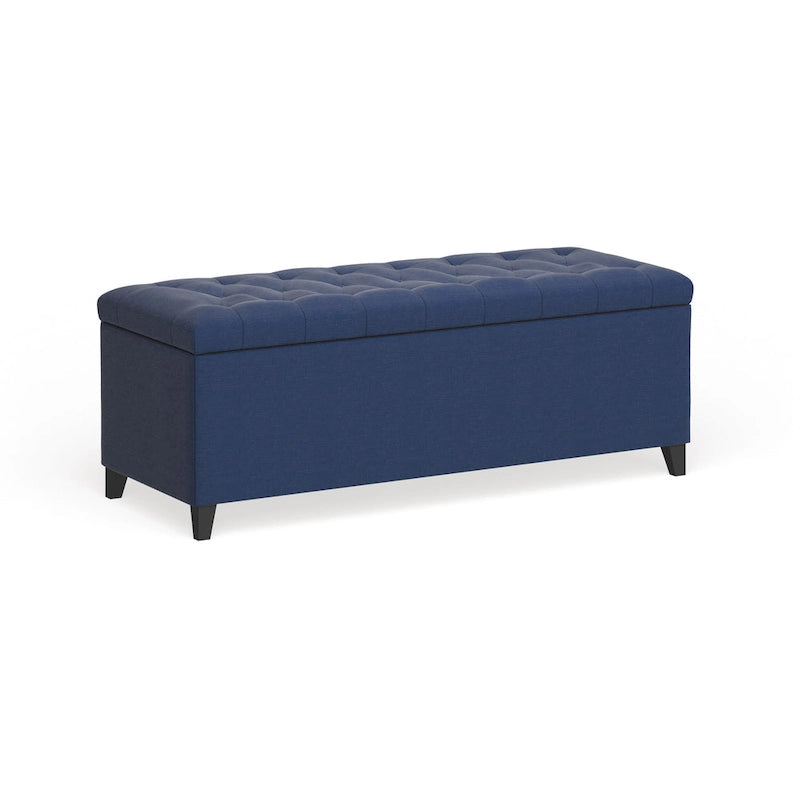 Banc de rangement capitonné Sasha à dessus touffeté