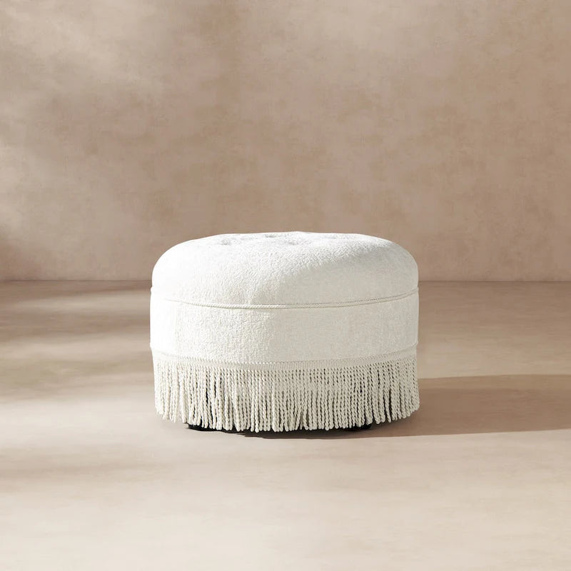 24 Poufs d'appoint ronds rembourrés