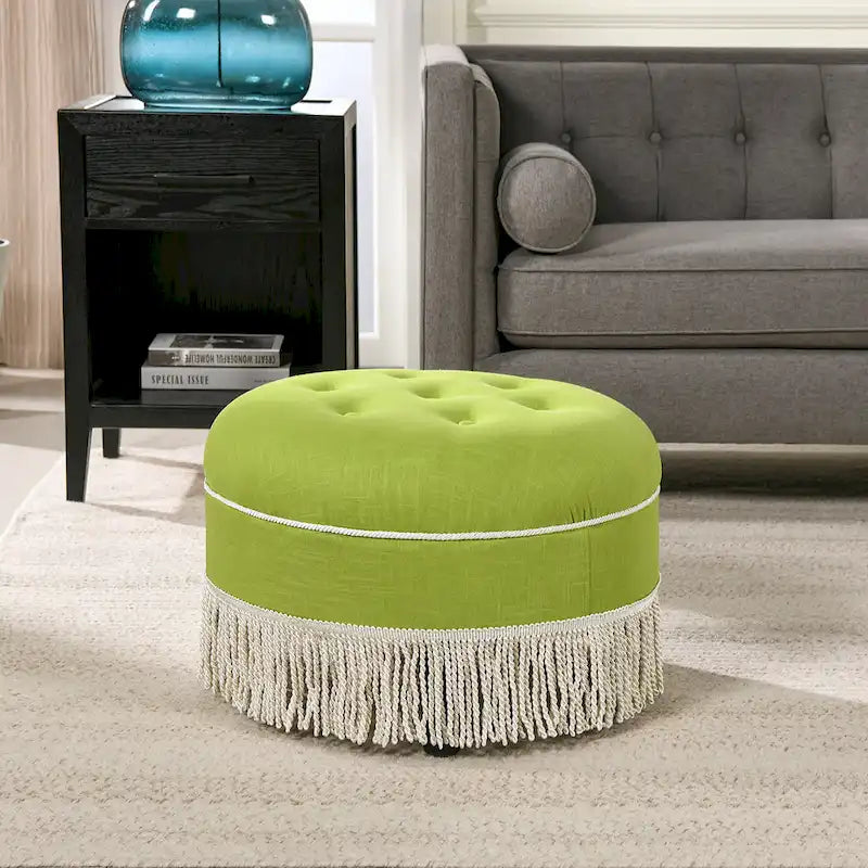 24 Poufs d'appoint ronds rembourrés