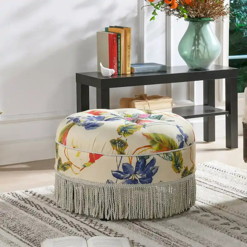 24 Poufs d'appoint ronds rembourrés