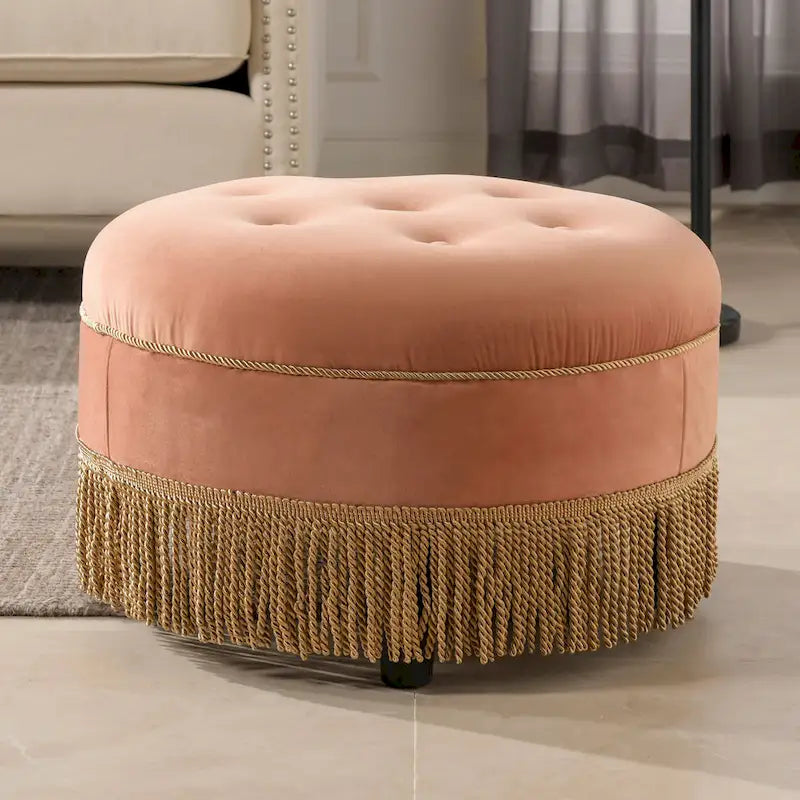 24 Poufs d'appoint ronds rembourrés