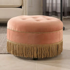 24 Poufs d'appoint ronds rembourrés