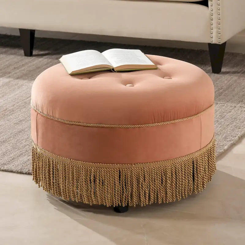 24 Poufs d'appoint ronds rembourrés