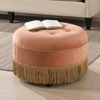 24 Poufs d'appoint ronds rembourrés