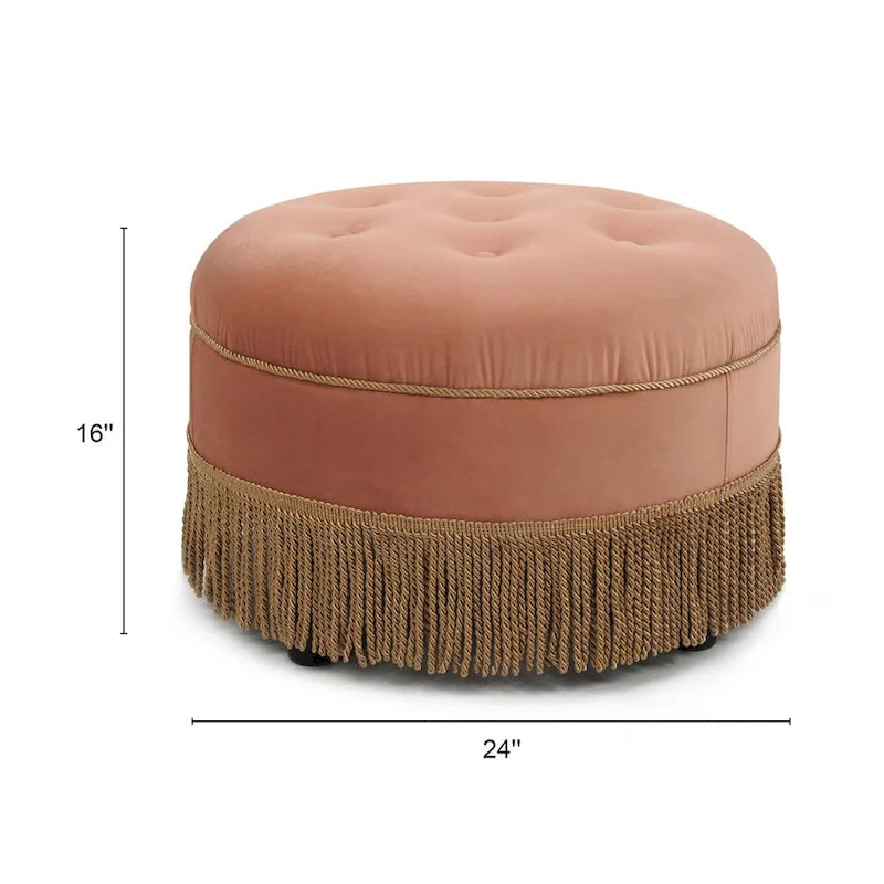 24 Poufs d'appoint ronds rembourrés