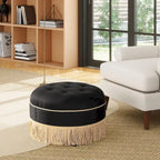 24 Poufs d'appoint ronds rembourrés