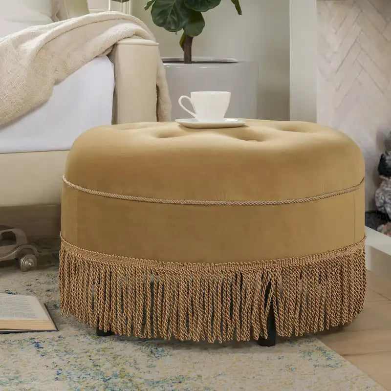 24 Poufs d'appoint ronds rembourrés