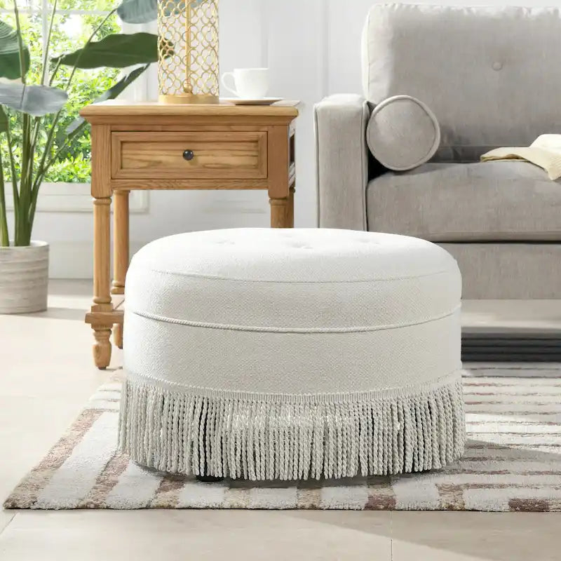 24 Poufs d'appoint ronds rembourrés