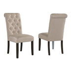Chaise de salle à manger capitonnée en bois massif Leviton
