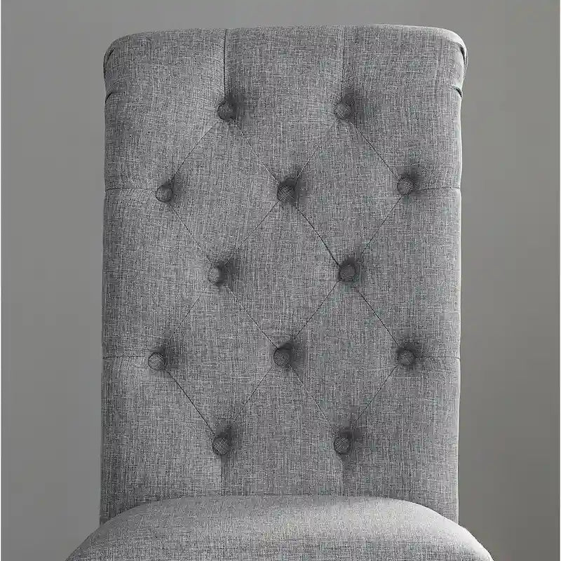 Chaise de salle à manger capitonnée en bois massif Leviton