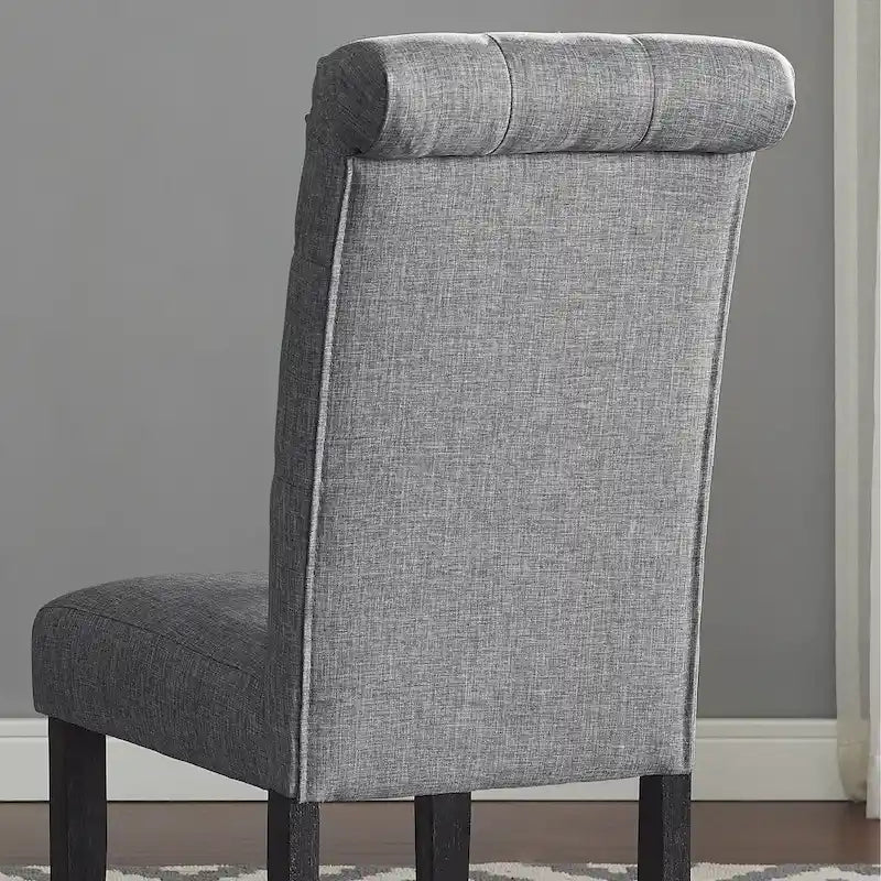 Chaise de salle à manger capitonnée en bois massif Leviton