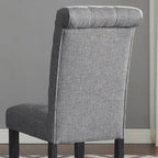 Chaise de salle à manger capitonnée en bois massif Leviton