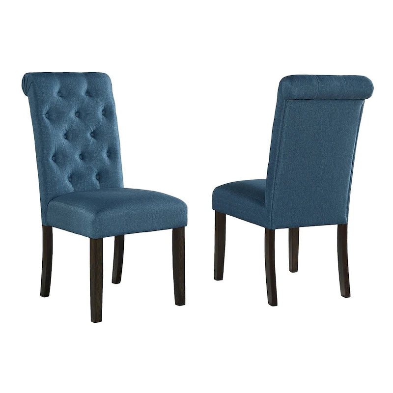 Chaise de salle à manger capitonnée en bois massif Leviton