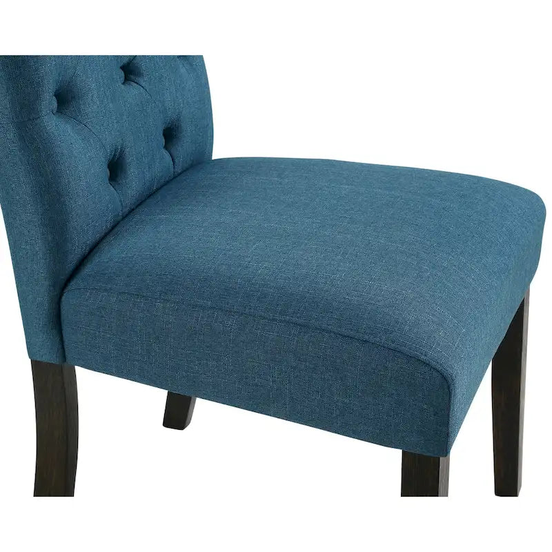 Chaise de salle à manger capitonnée en bois massif Leviton