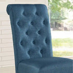 Chaise de salle à manger capitonnée en bois massif Leviton