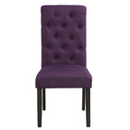 Chaise de salle à manger capitonnée en bois massif Leviton