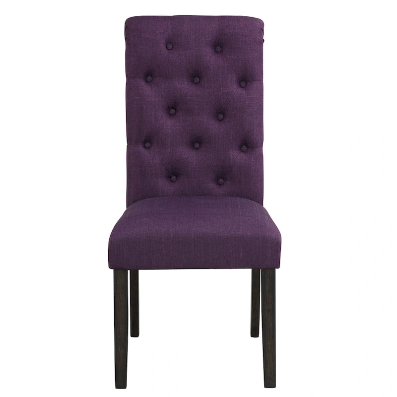 Chaise de salle à manger capitonnée en bois massif Leviton