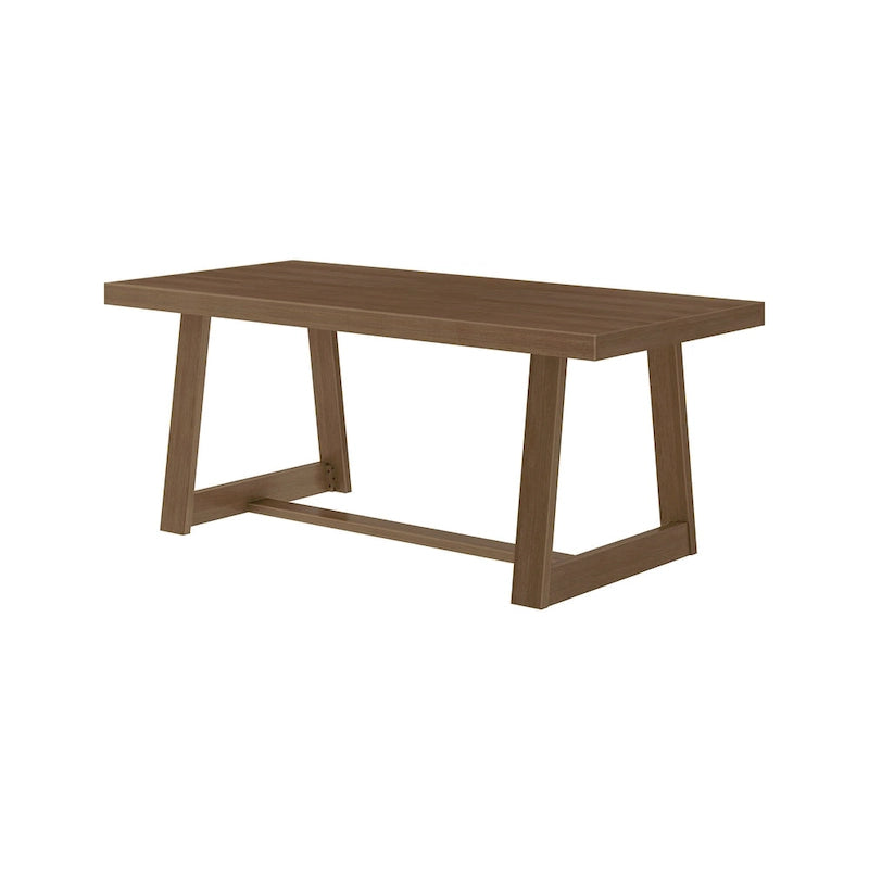 Table de salle à manger classique en bois massif, avec plateau et piètement - 72