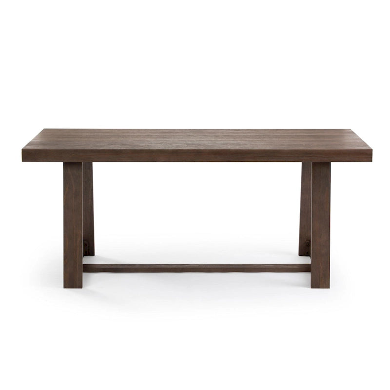 Table de salle à manger classique en bois massif, avec plateau et piètement - 72