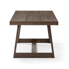 Table de salle à manger classique en bois massif, avec plateau et piètement - 72