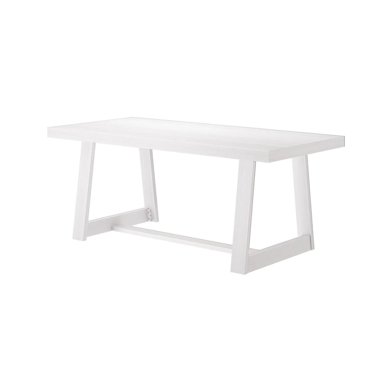 Table de salle à manger classique en bois massif, avec plateau et piètement - 72