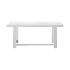 Table de salle à manger classique en bois massif, avec plateau et piètement - 72
