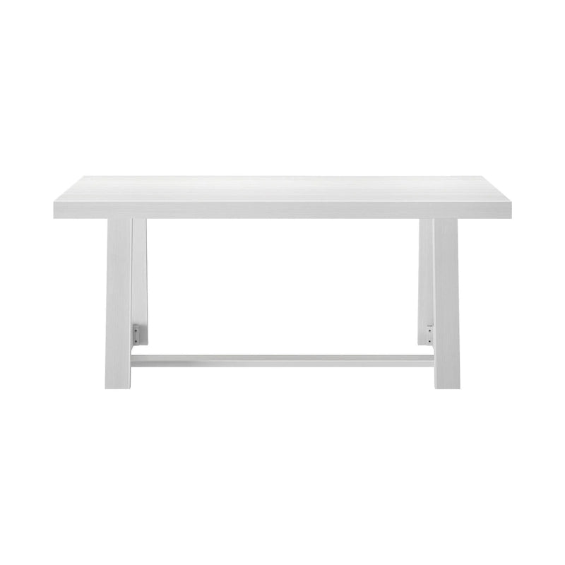 Table de salle à manger classique en bois massif, avec plateau et piètement - 72