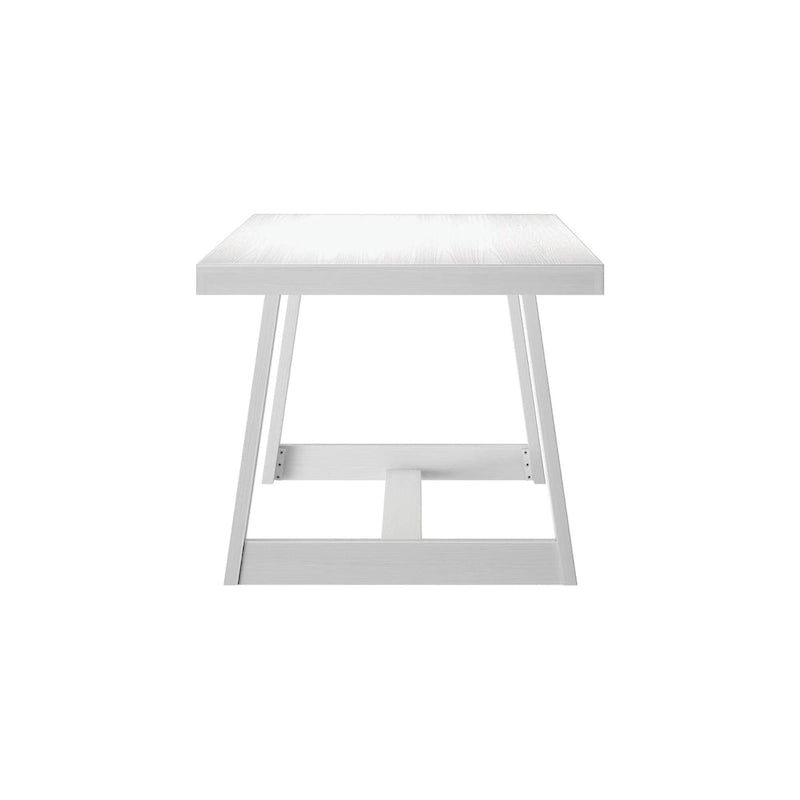 Table de salle à manger classique en bois massif, avec plateau et piètement - 72