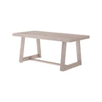 Table de salle à manger classique en bois massif, avec plateau et piètement - 72