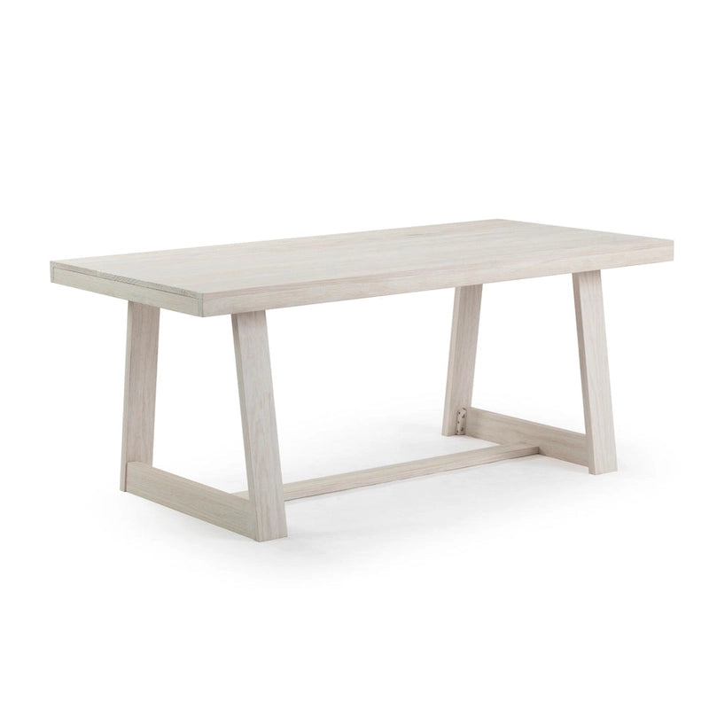 Table de salle à manger classique en bois massif, avec plateau et piètement - 72