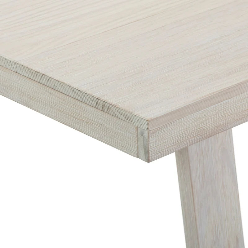 Table de salle à manger classique en bois massif, avec plateau et piètement - 72