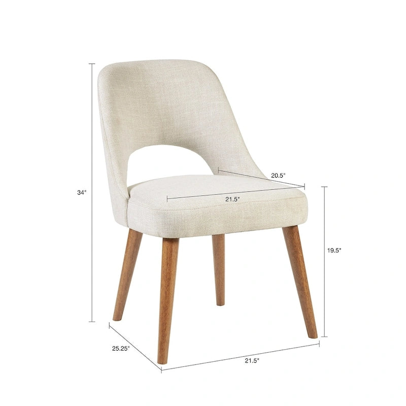 Chaises de salle à manger capitonnées Nola avec dossier ajouré