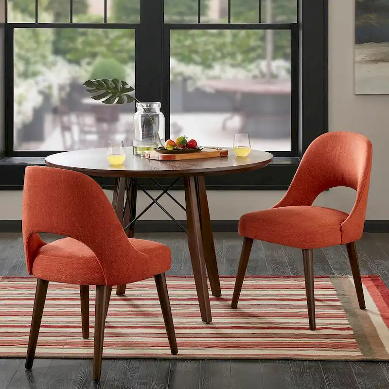 Chaises de salle à manger capitonnées Nola avec dossier ajouré