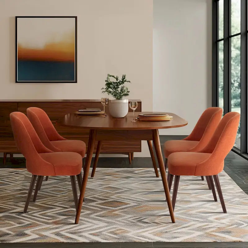 Chaises de salle à manger capitonnées Nola avec dossier ajouré