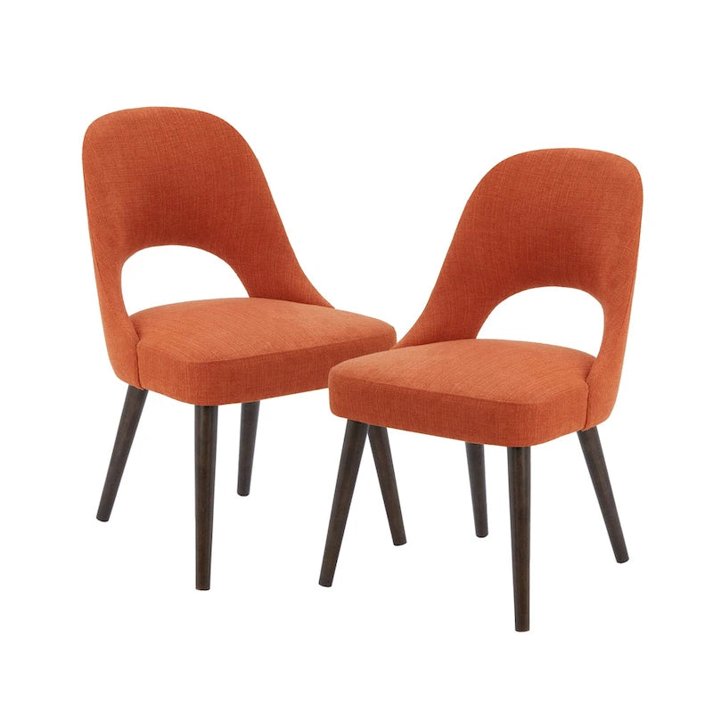 Chaises de salle à manger capitonnées Nola avec dossier ajouré