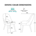 Chaises de salle à manger capitonnées Nola avec dossier ajouré